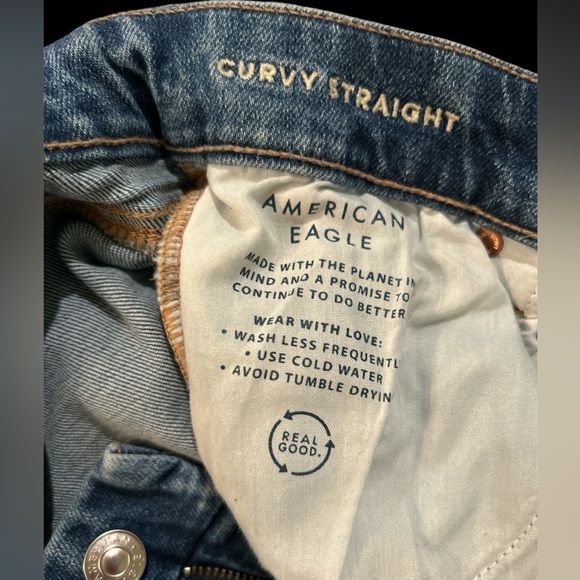 American Eagle Outfitters Women's Distressed Straight Leg Jeans Size 2 - Picture 7 of 8